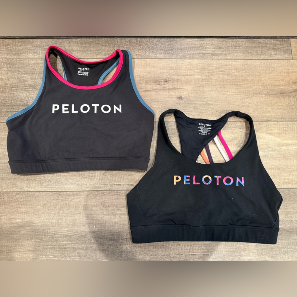 Peloton Black and Pink Sports Bras